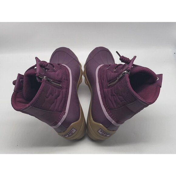 Sperry Saltwater Womens Duck Boots With Side Zipper Size 9.5 Burgundy‎ - Picture 5 of 9